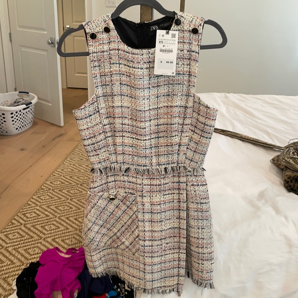 Zara tweed skort romper